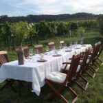Tisch im Weingarten – ein schöner Tagesausklang in unserem Weingarten